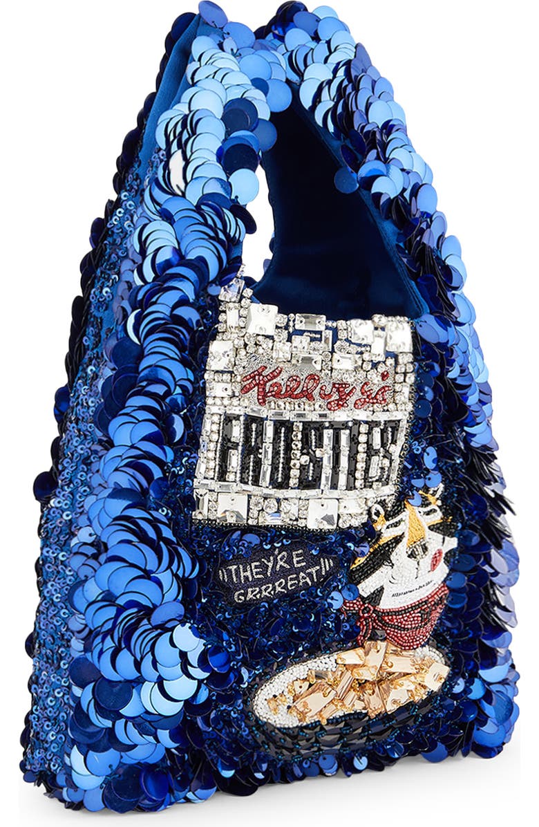Anya Hindmarch Tony the Tiger Toasties Paillette Tote Bag, Alternate, color,