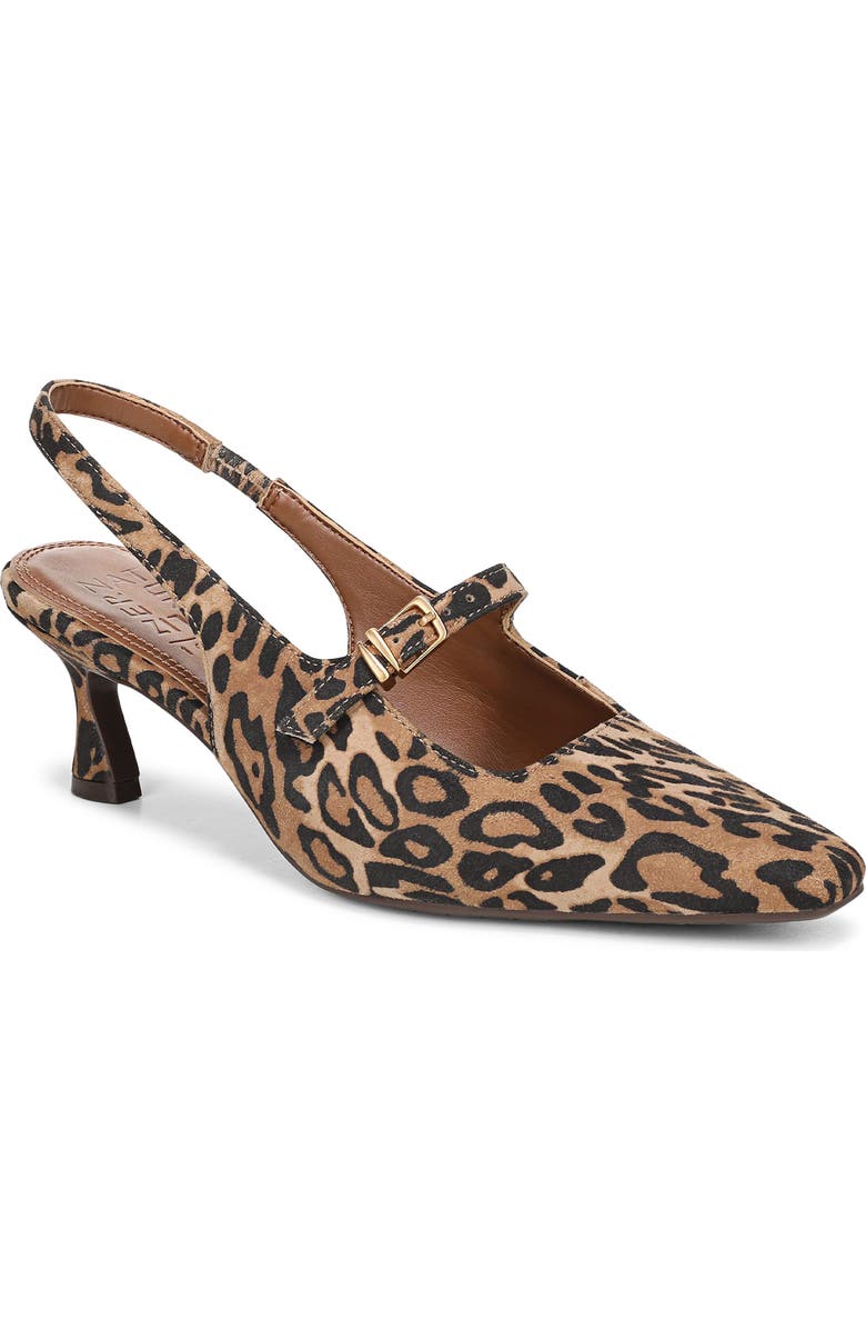 Naturalizer Gemini Slingback Mary Jane Kitten Heel Pump, Main, color, Dark Brown/ Black