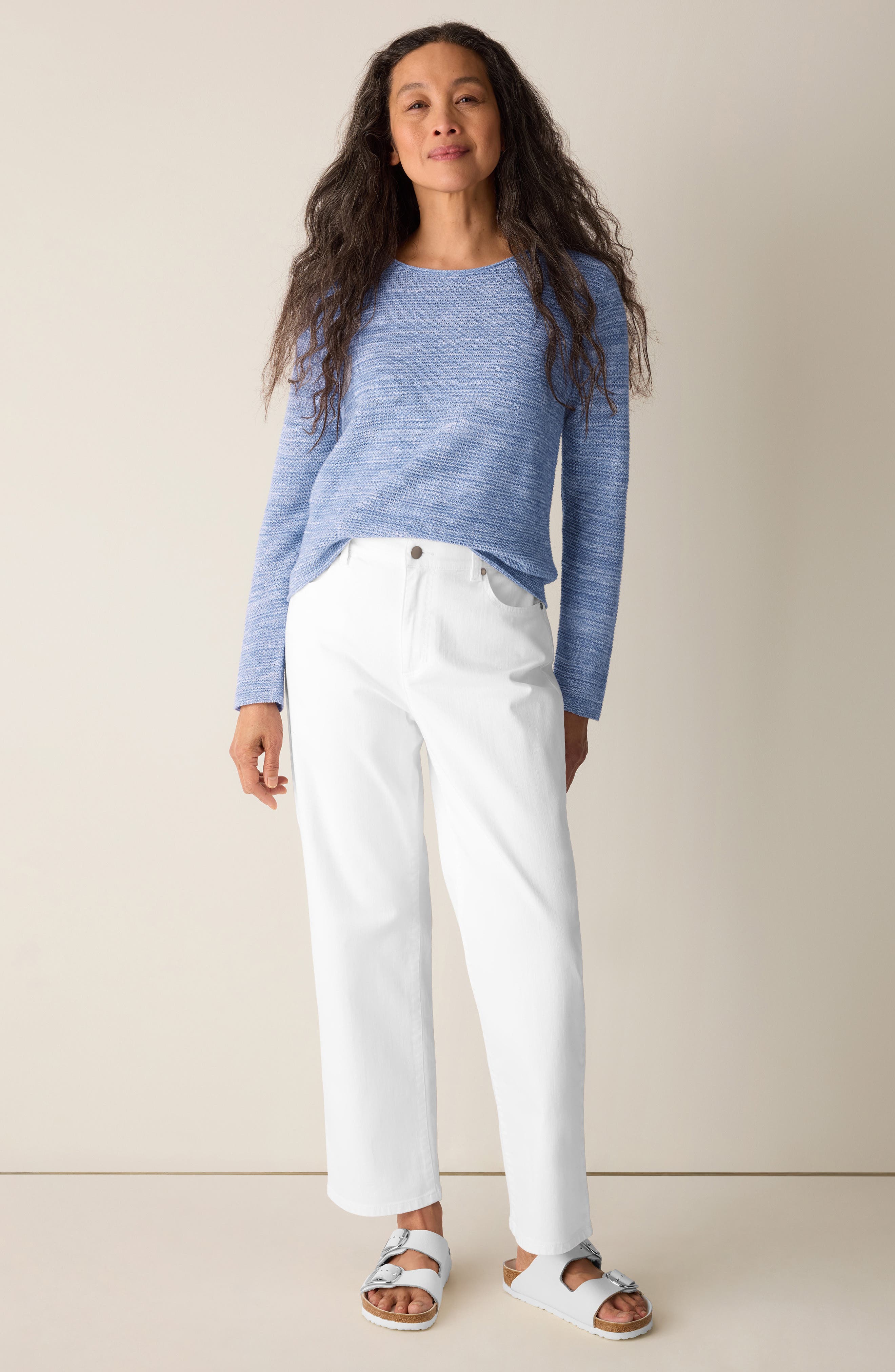 Женские джинсы Eileen Fisher High Waist Ankle Straight Leg Jeans — фото 4