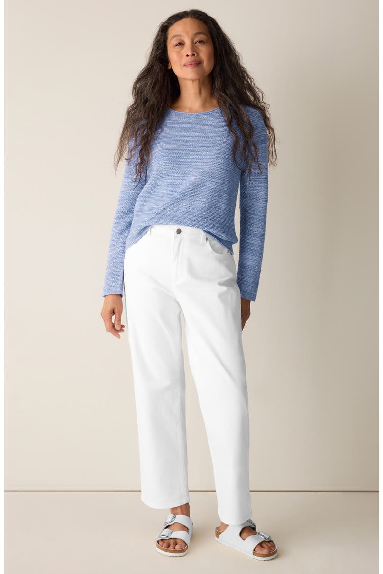 High Waist Ankle Straight Leg Jeans, Alternate, color, WHITE