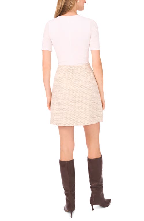 Vince Camuto Tweed Miniskirt In Neutral