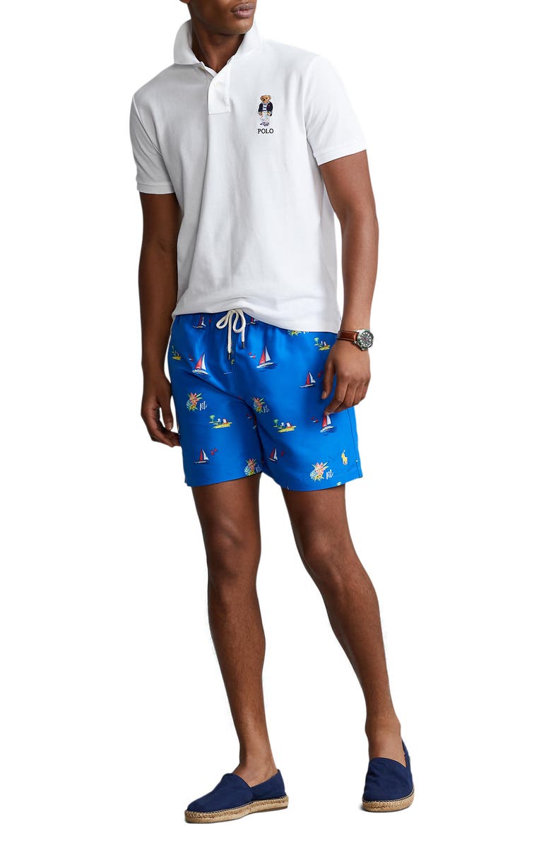 Polo Ralph Lauren Print Swim Trunks, Alternate, color, 