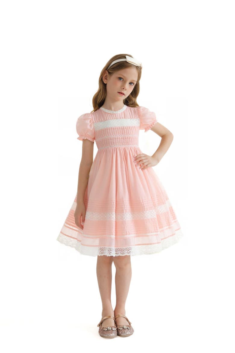 London Pleated Dress, Main, color, Pink