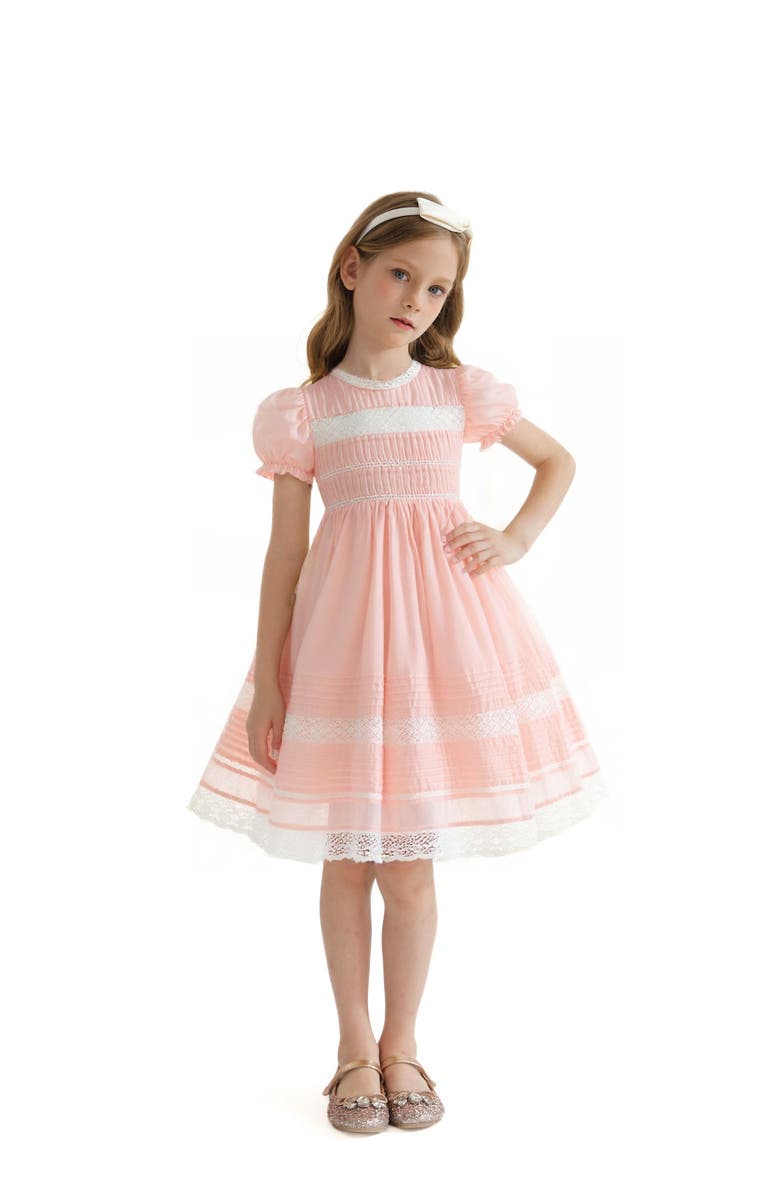 Sweet Cactus London Pleated Dress, Main, color, Pink