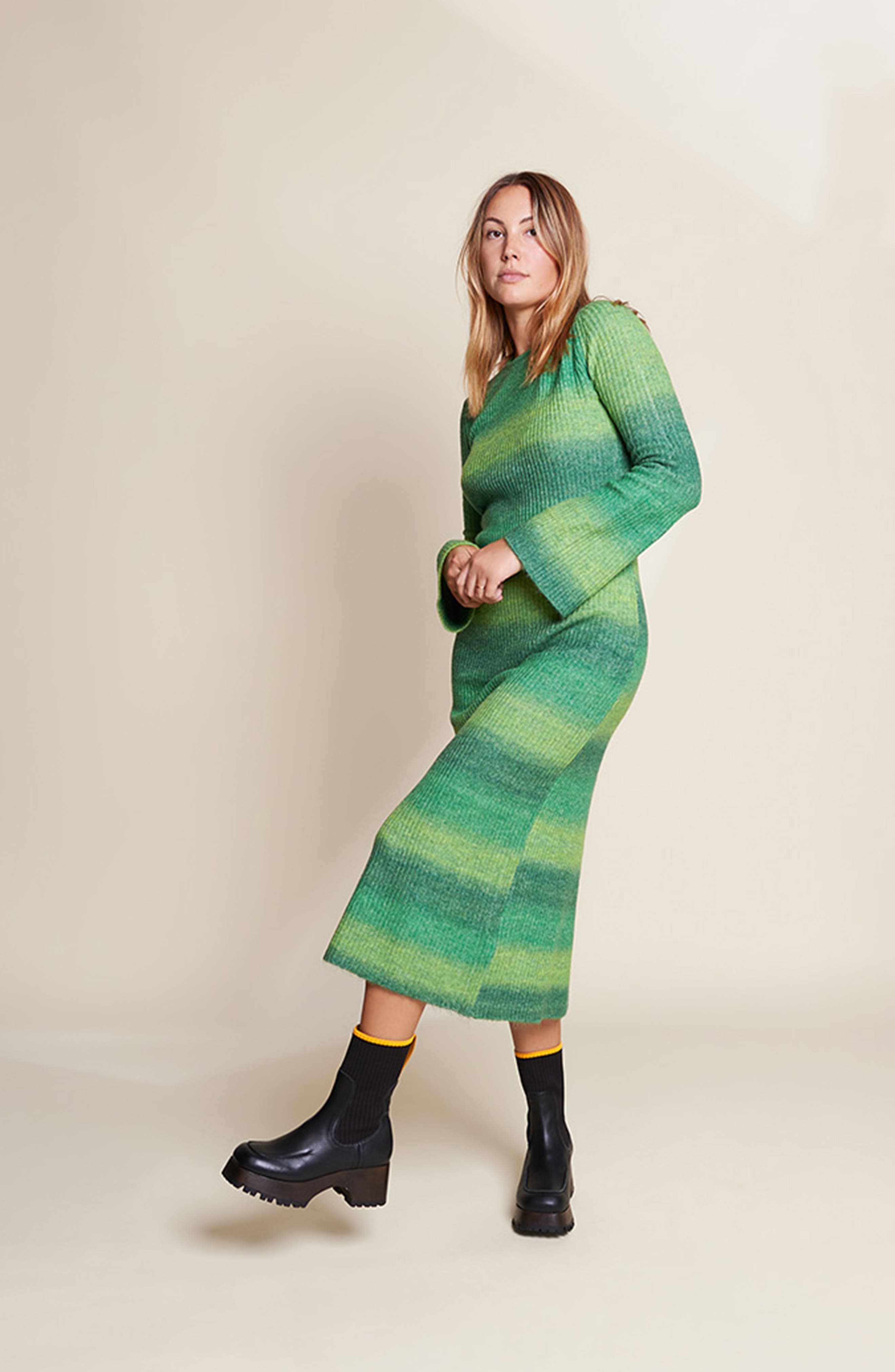 Charlotte Stone Loma Platform Lug Sole Clog Boot, Alternate, color, Black