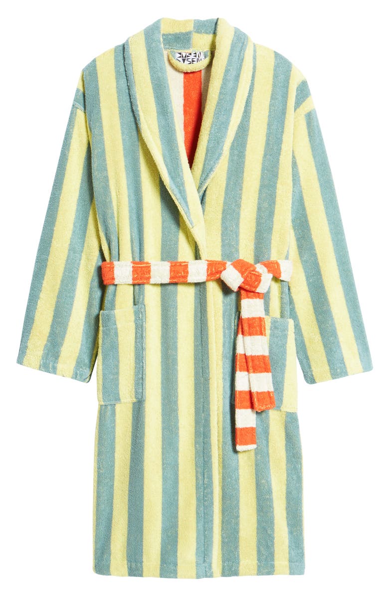 Dusen Dusen Stripe Terry Bathrobe, Main, color,