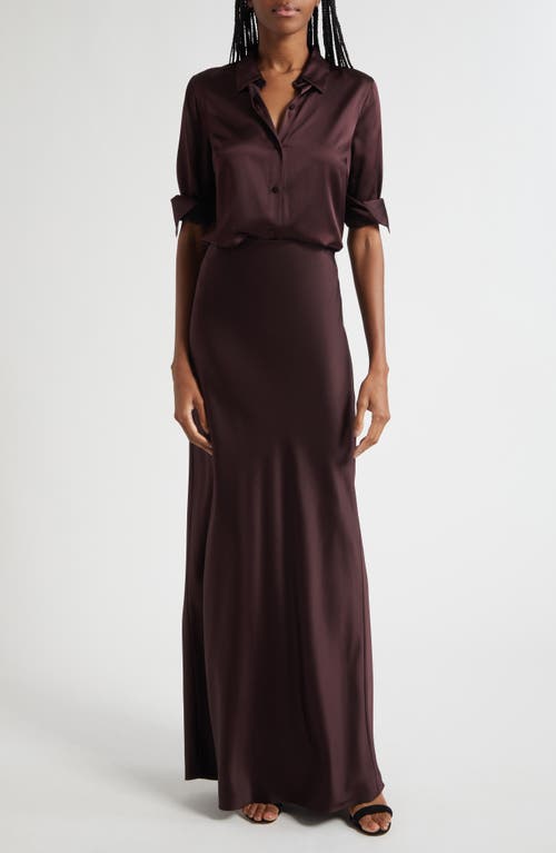 Veronica Beard Medina Silk Blend Maxi Skirt In Brown