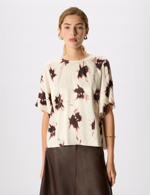 Shadow Floral Viscose Blouse