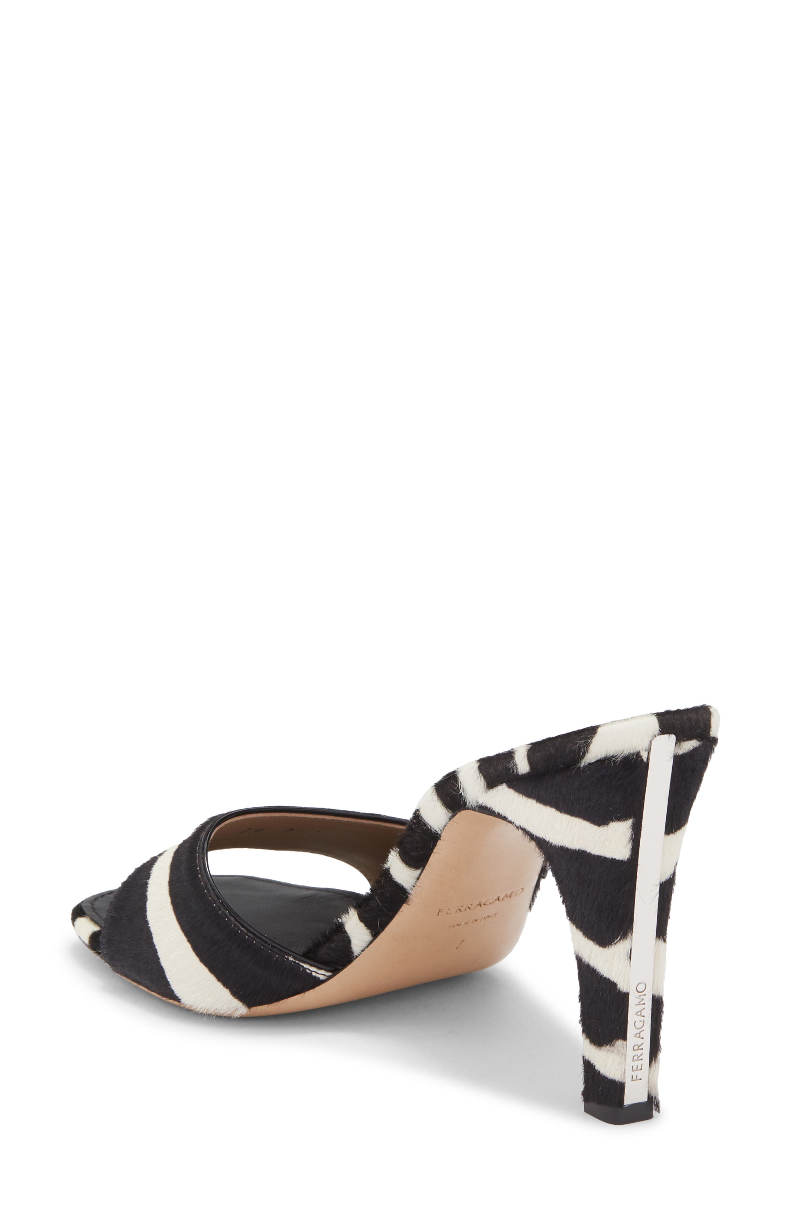 FERRAGAMO Tatiana Slide Sandal, Alternate, color, Kasba Bianco/ Nero Biscotto