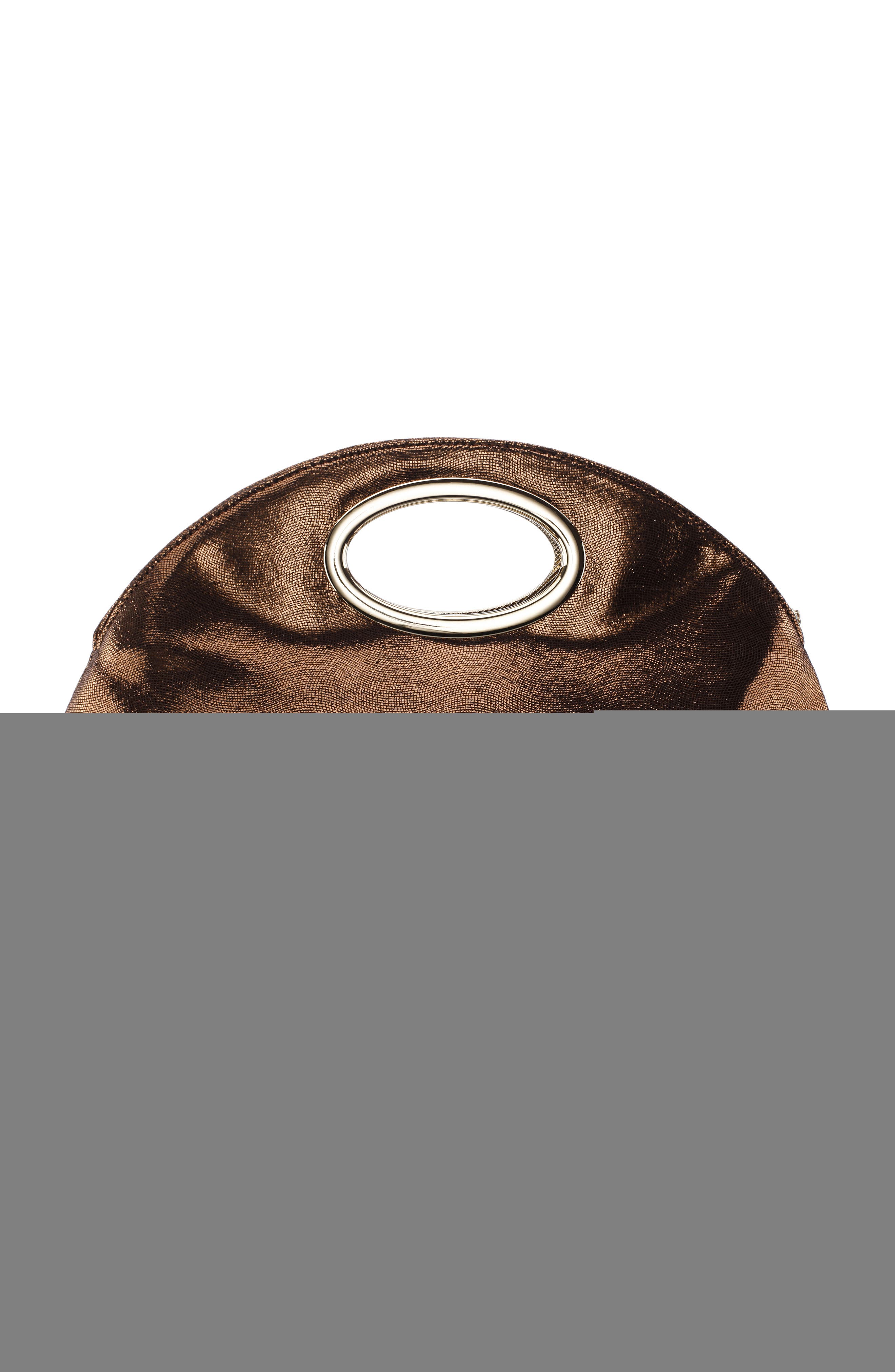 Jael Top Handle Clutch, Alternate, color, BRONZE