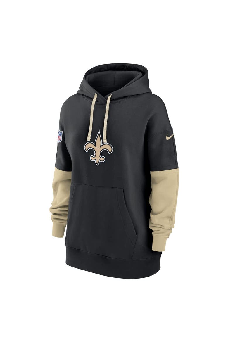 Women's Nike Black New Orleans Saints 2024 Sideline Essential Fleece Pullover Hoodie, Alternate, color, Black