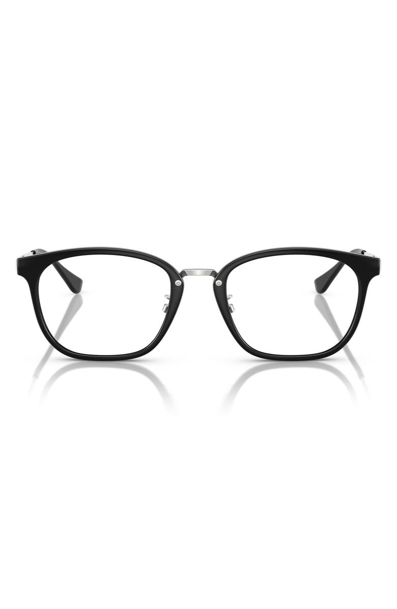 Ray-Ban 51mm Square Optical Glasses, Main, color, Shiny Black