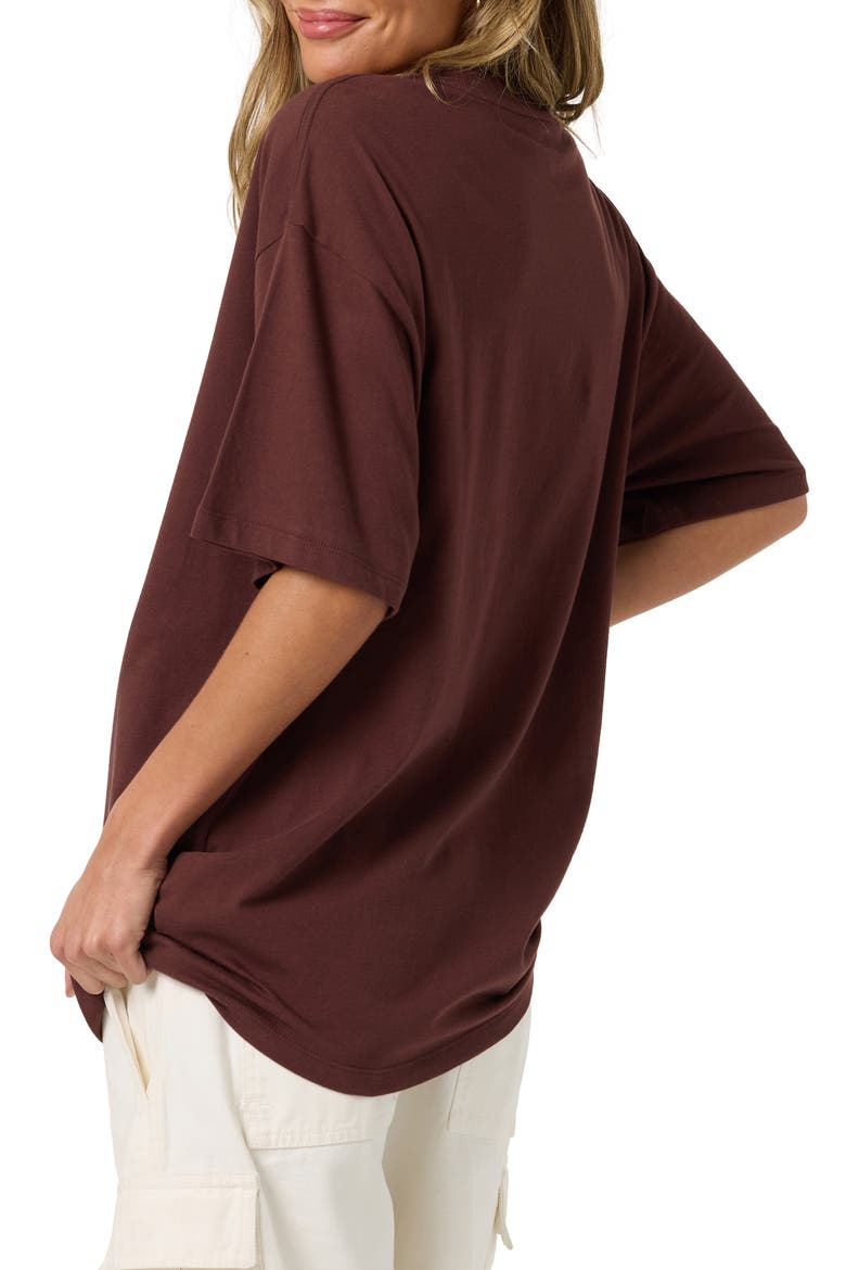 Wave Oversized Graphic T-Shirt, Alternate, color, CHOCOLATE