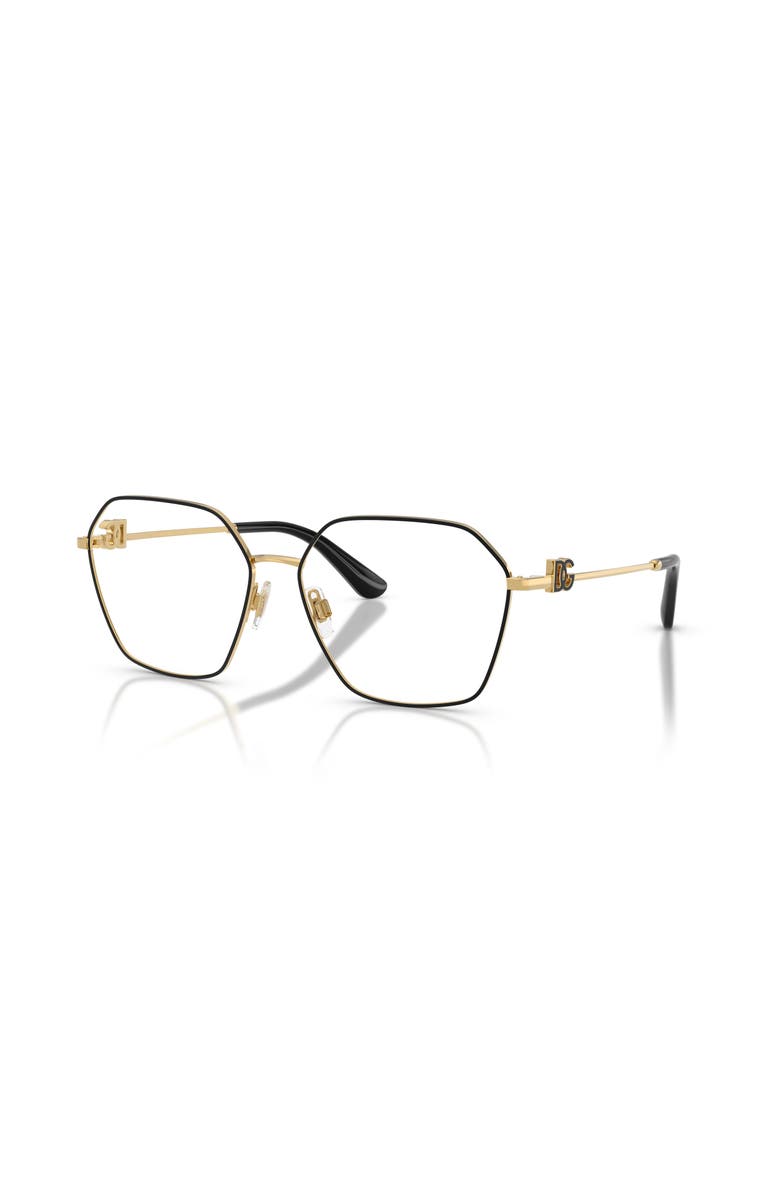 Dolce&Gabbana 56mm Phantos optical glasses, Main, color, Black