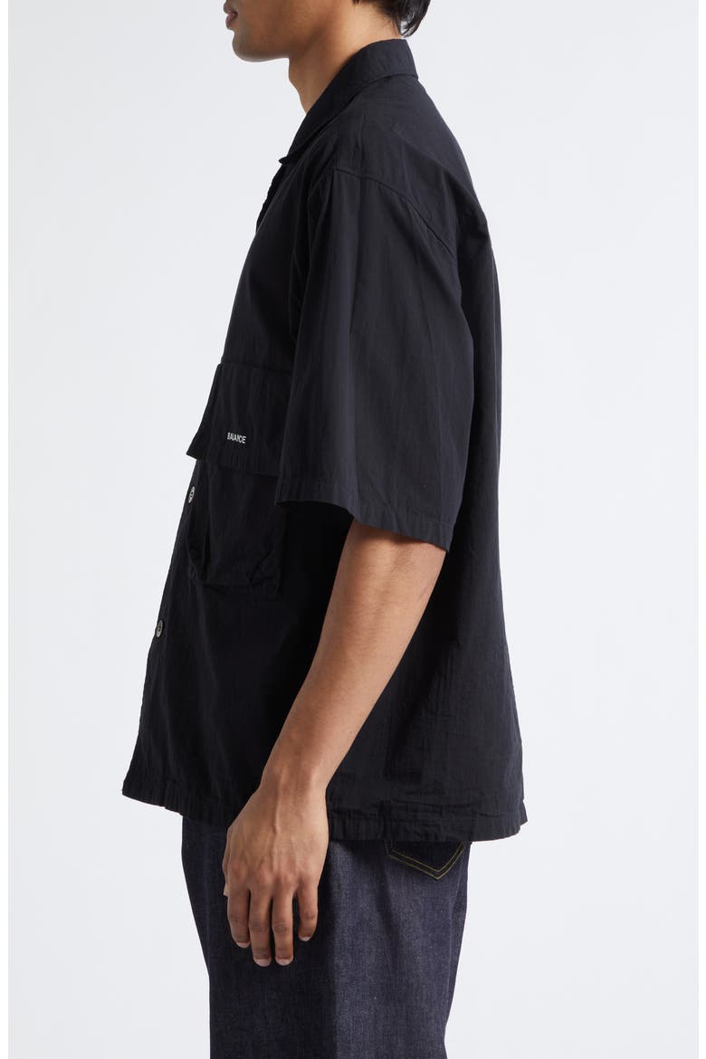 Oversize Cotton Utility Shirt, Alternate, color, BLACK