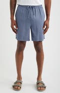 Open Edit Stripe Seersucker Drawstring Shorts