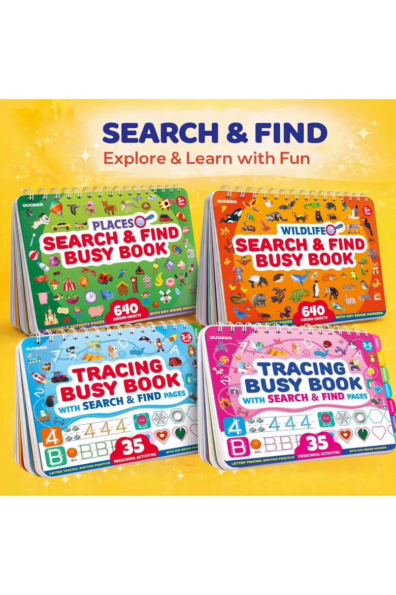 Kids Handwriting and Search & Find Activity Cards Set, Alternate, color, Girls