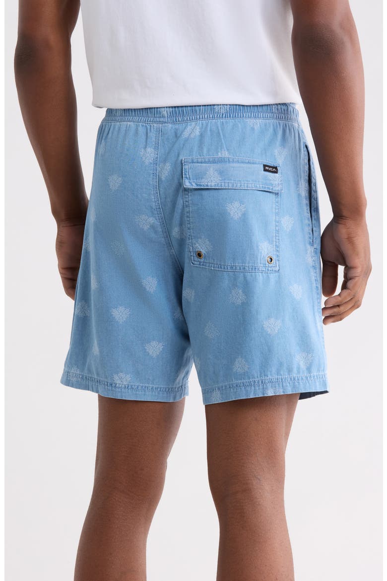 Escape Cotton Chambray Drawstring Shorts, Alternate, color, WASHED CHAMBRAY