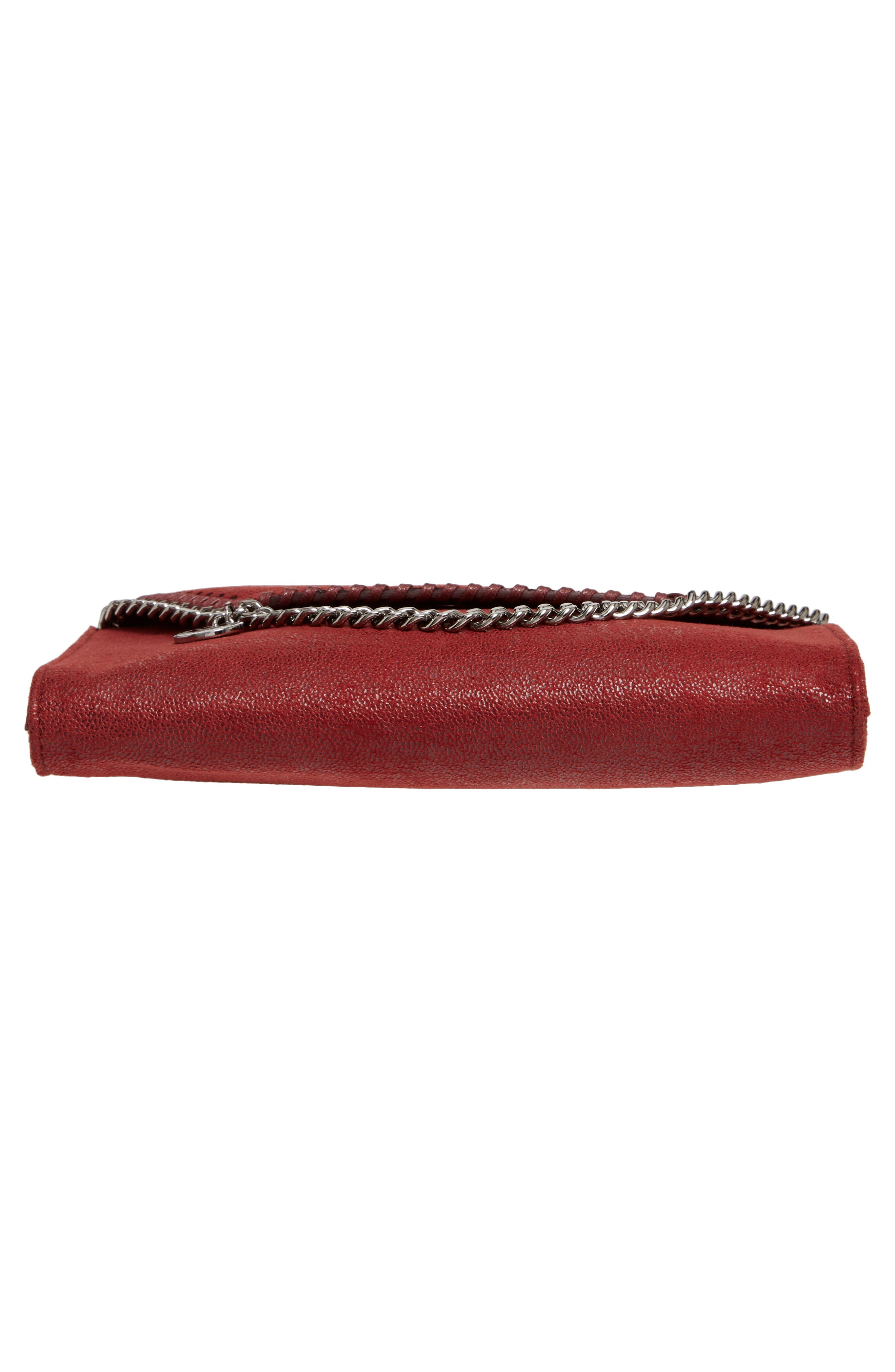 Mini Falabella Shaggy Dear Faux Leather Crossbody Bag, Alternate, color, RUBY