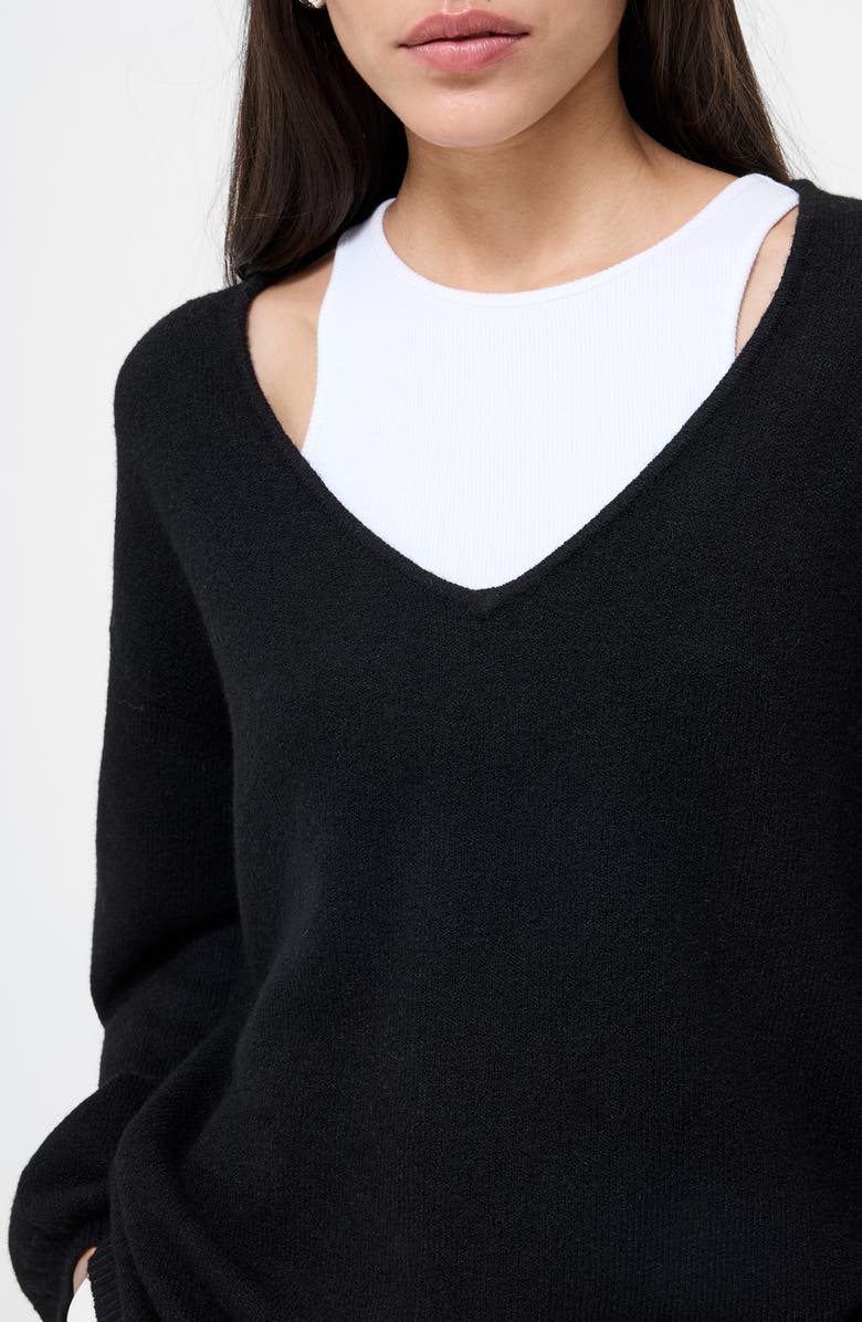 French Connection Vhari V-Neck Pullover Sweater, Alternate, color, 