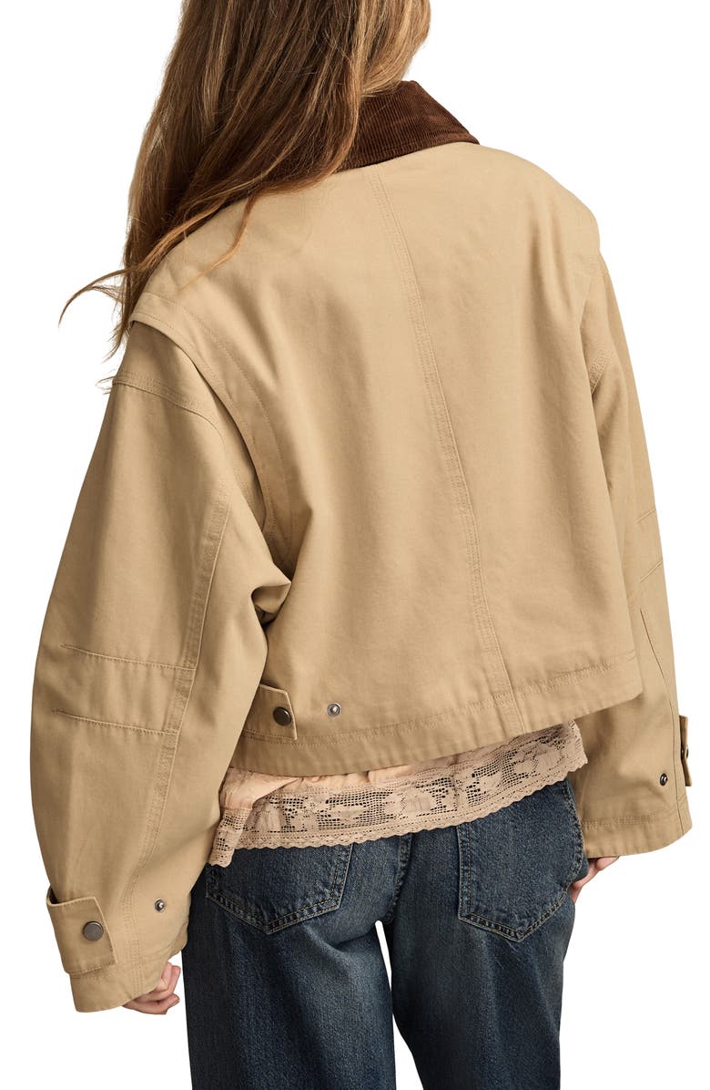 Lucky Brand Utility Crop Jacket, Alternate, color, Khaki
