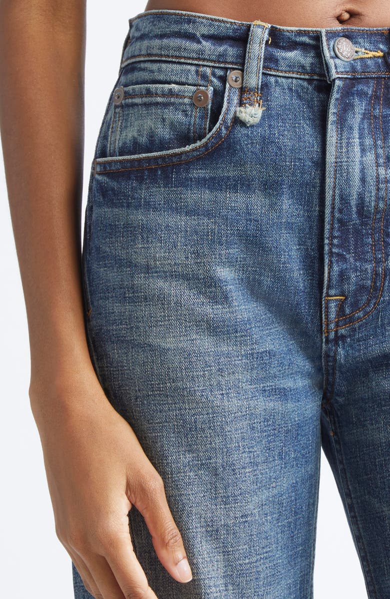 R13 Twisted Seam Flare Jeans, Alternate, color, Melvin Blue Stretch