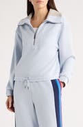 Bernardo Quarter Zip Drawstring Pullover