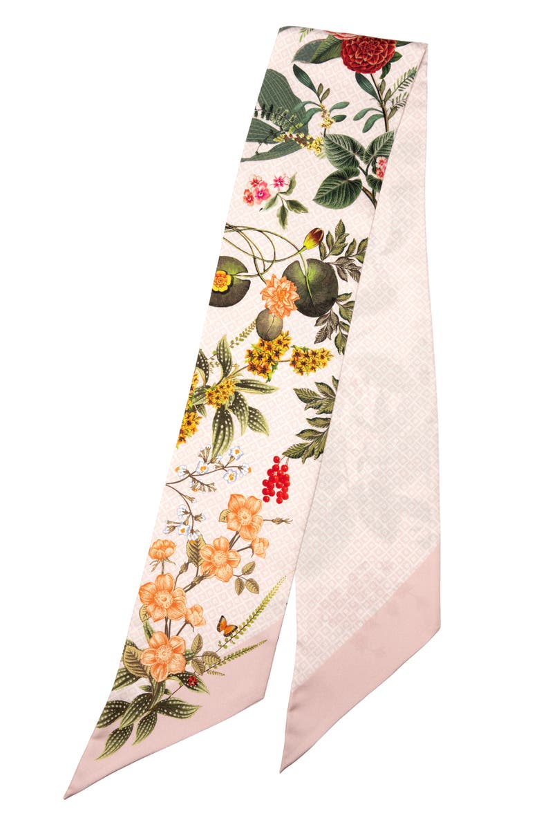 Elizabetta Ornella - Skinny Silk Scarf, Alternate, color, Pink