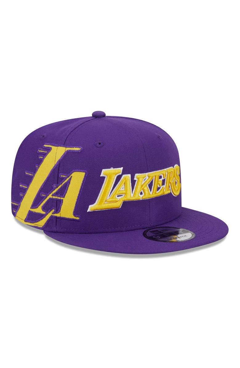 New Era Men's New Era Purple Los Angeles Lakers Side Logo 9FIFTY Snapback Hat, Main, color, Purple