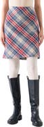 Akris punto Plaid Tweed A-Line Skirt