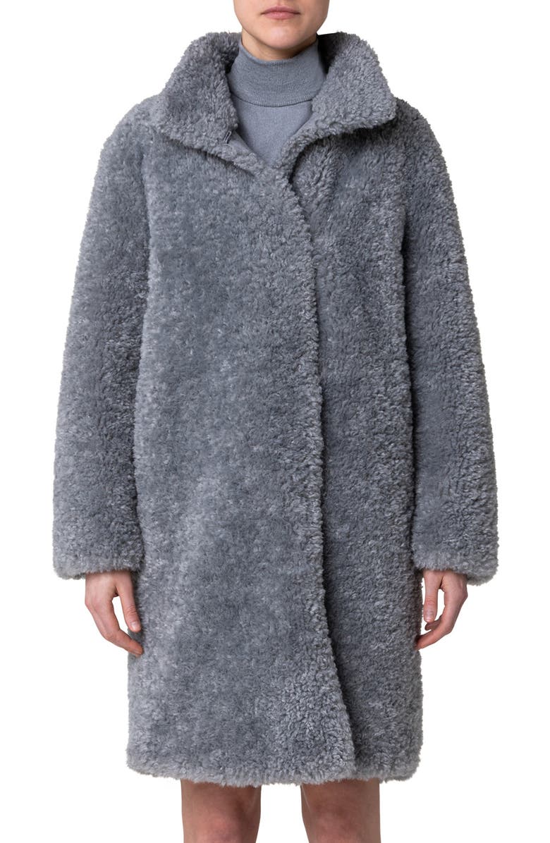 Akris punto Faux Shearling Coat, Main, color, 