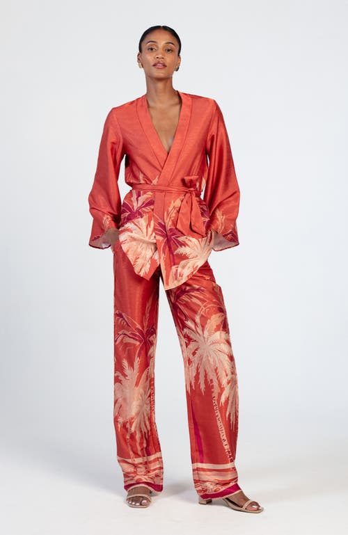 Diarrablu Mini Kimono Coverup Coco Terracota In Coco Terracota