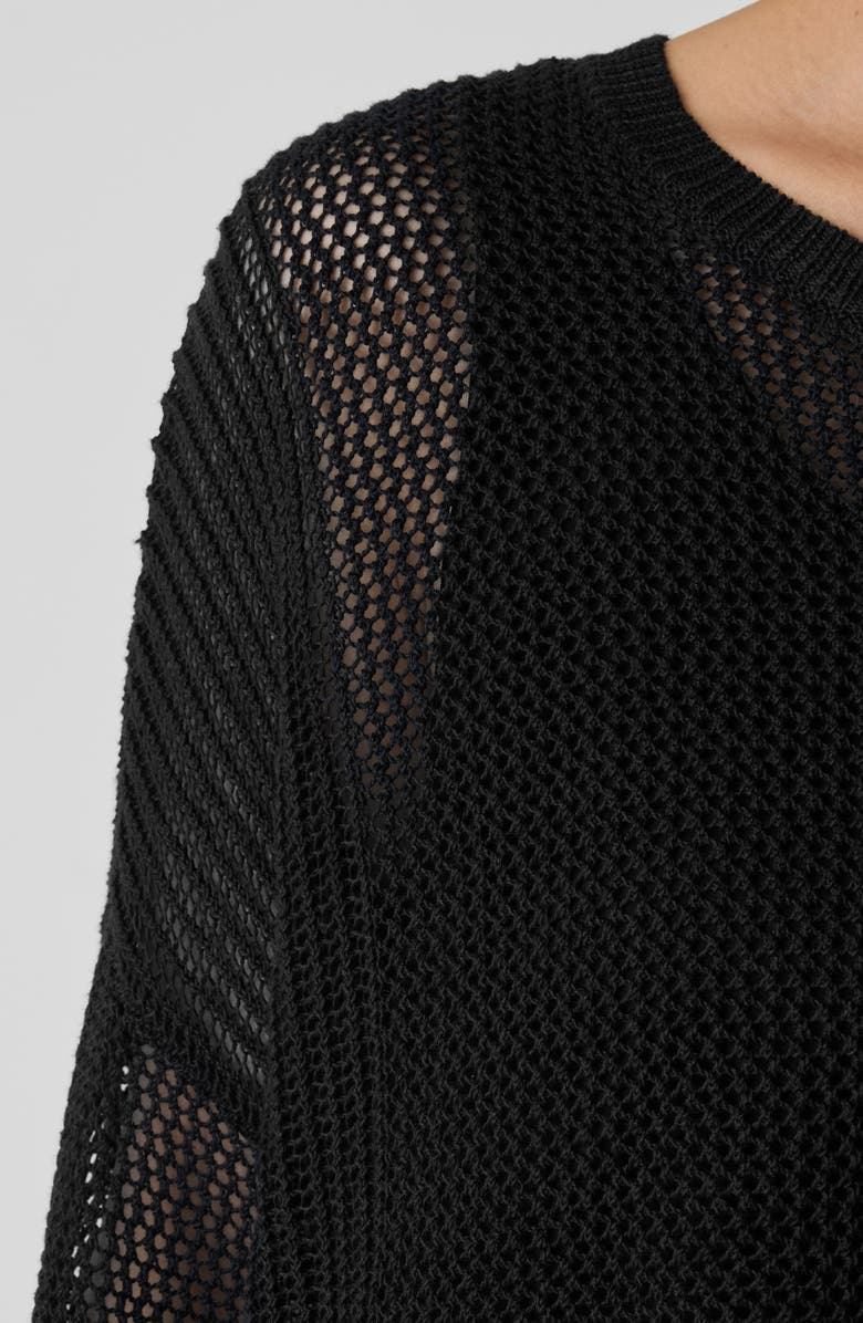 Eileen Fisher Open Stitch Organic Linen & Organic Cotton Sweater, Alternate, color, 