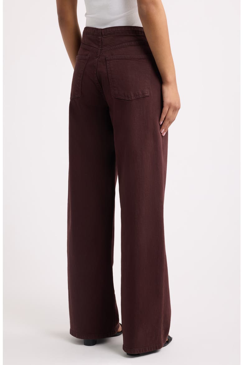 The Big Easy High Waist Wide Leg Drawstring Jeans, Alternate, color, GARNET
