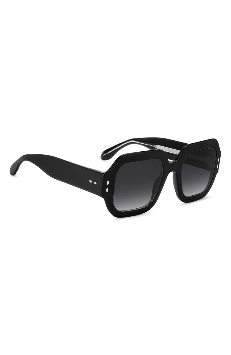 Isabel Marant 51mm Square Sunglasses, Alternate, color, Black/ Dark Grey Sf