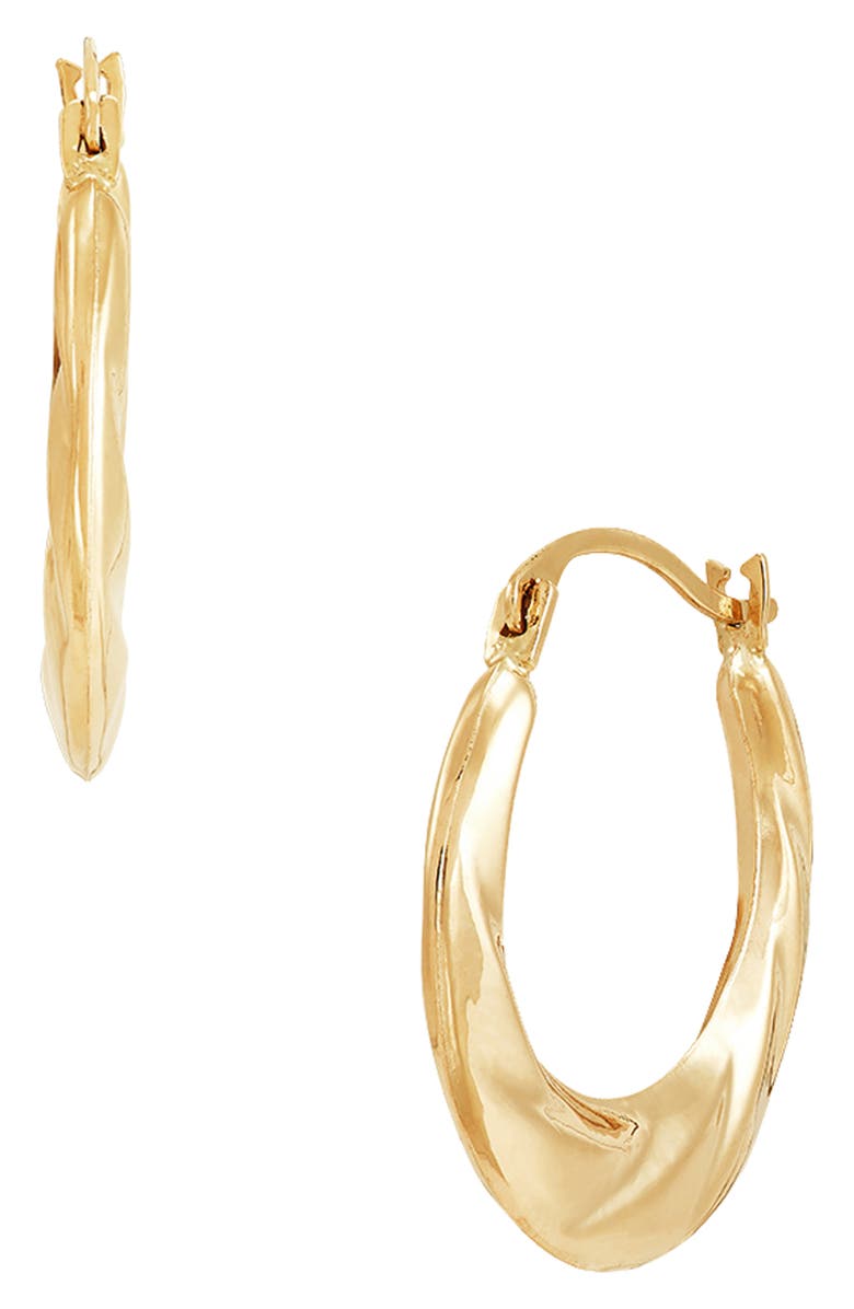 Frankie & Zoe Twisted Hoop Earrings, Main, color, Yellow Gold
