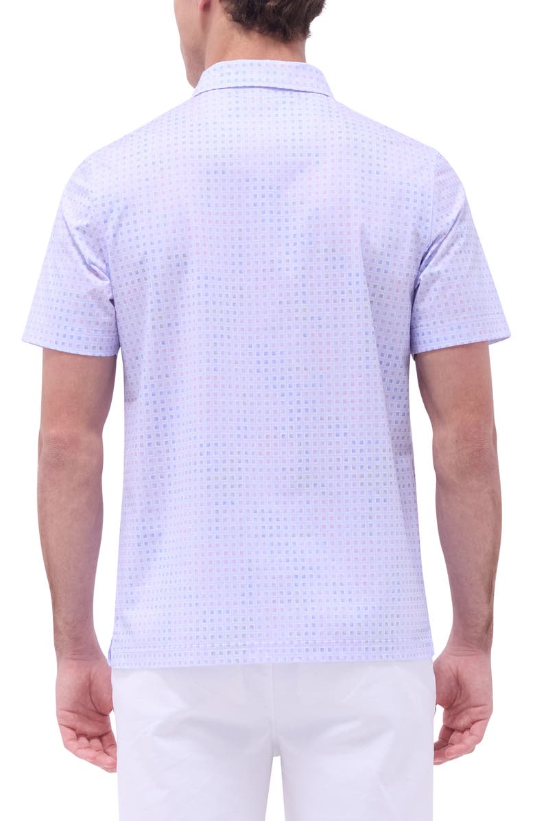 Bugatchi Victor OoohCotton<sup>®</sup> Geo Print Polo, Alternate, color, Lilac