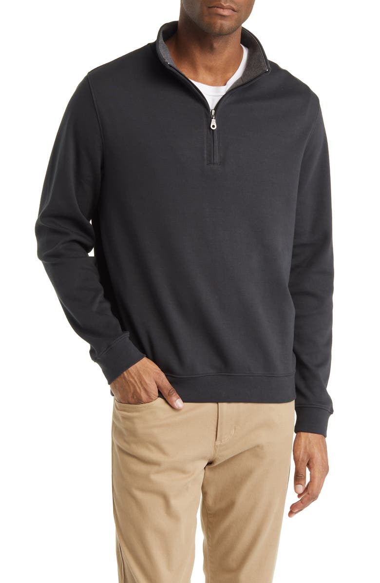 Scott Barber Pima Cotton Interlock Quarter Zip Pullover, Main, color, 