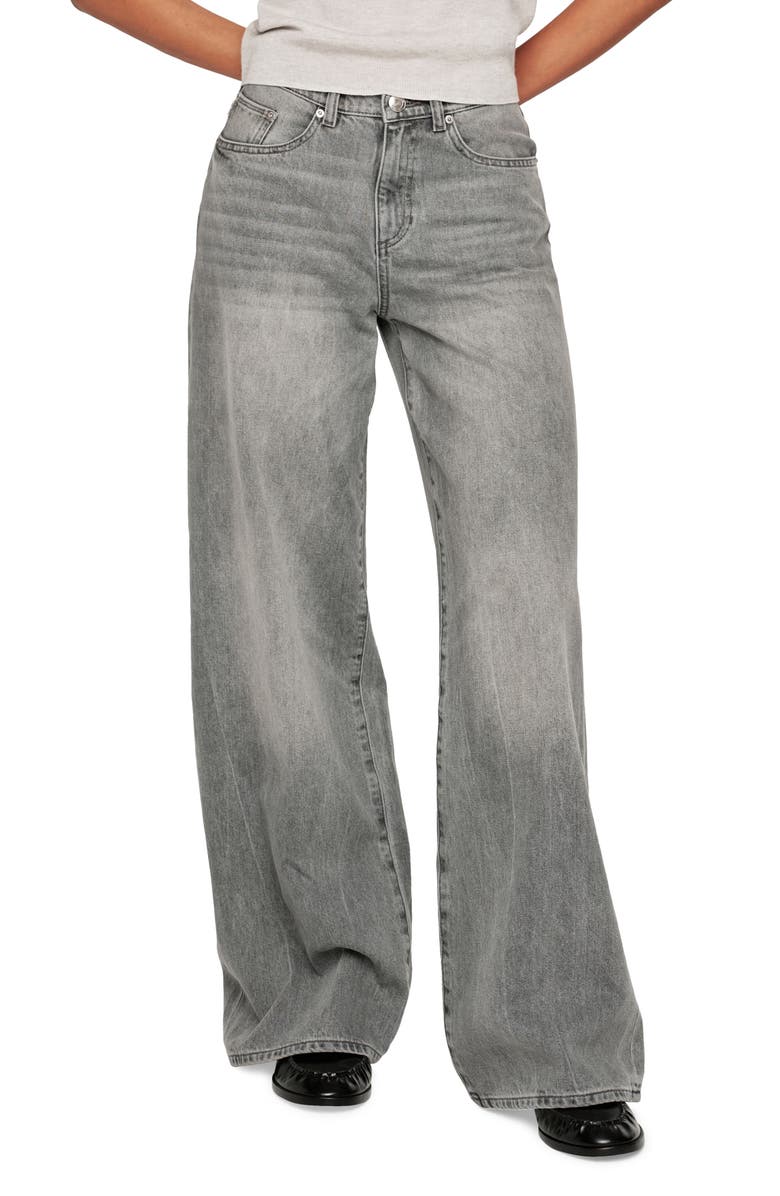 DL1961 Zoie Wide Leg Relaxed Jeans, Main, color, Granite