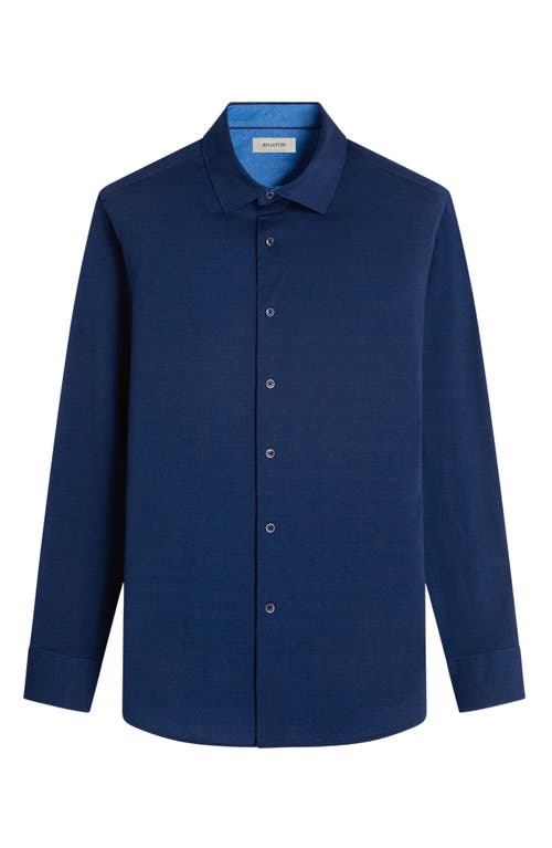 Bugatchi Jimmy Ooohcotton® Solid Button-up Shirt In Navy