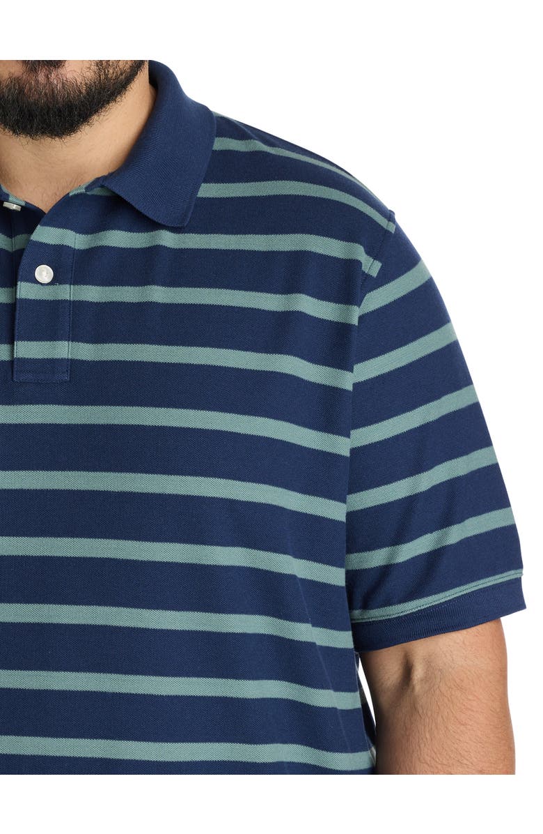 Harbor Bay by DXL Big & Tall Medium Striped Polo Shirt, Alternate, color, Blue Multi