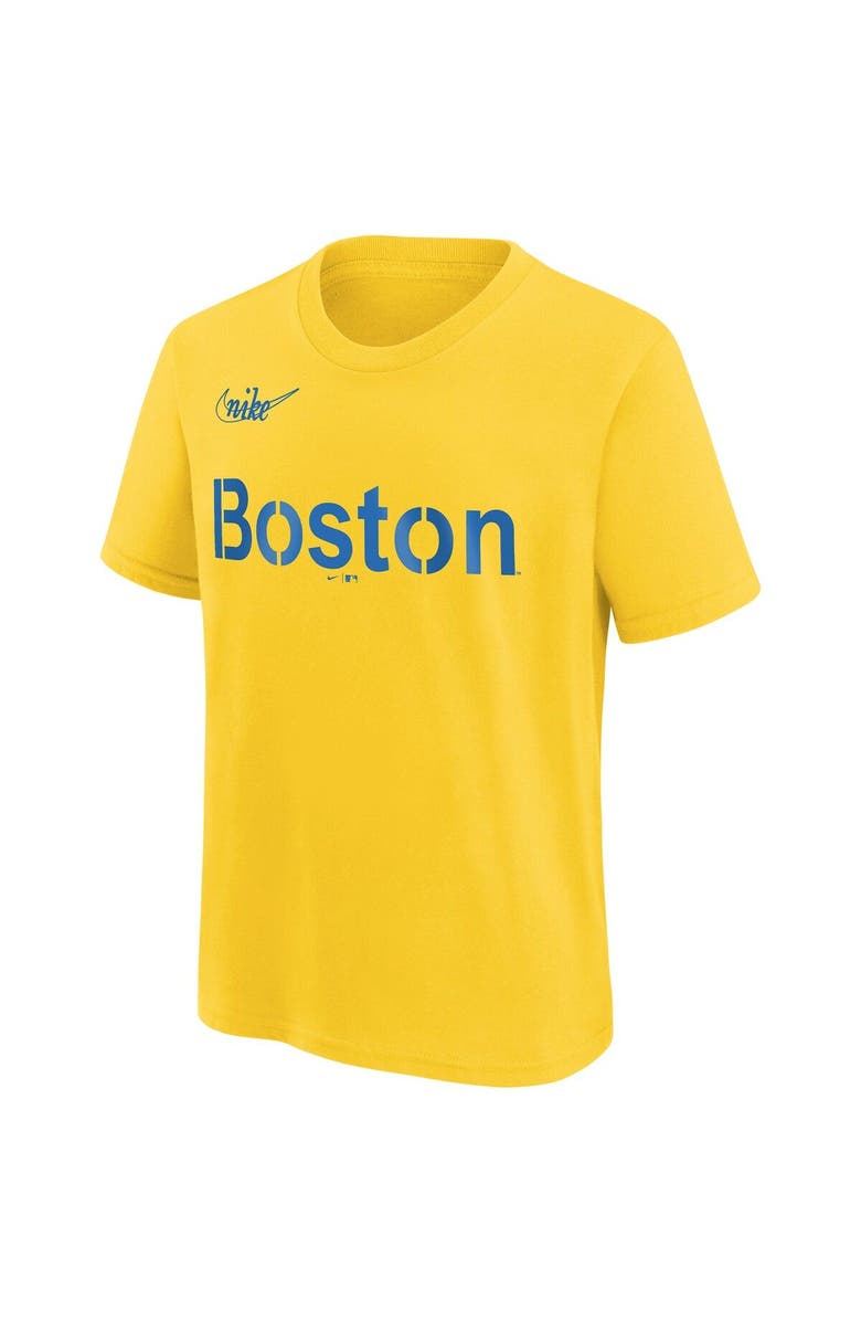 Nike Youth Nike David Ortiz Gold Boston Red Sox City Connect Name & Number T-Shirt, Alternate, color,