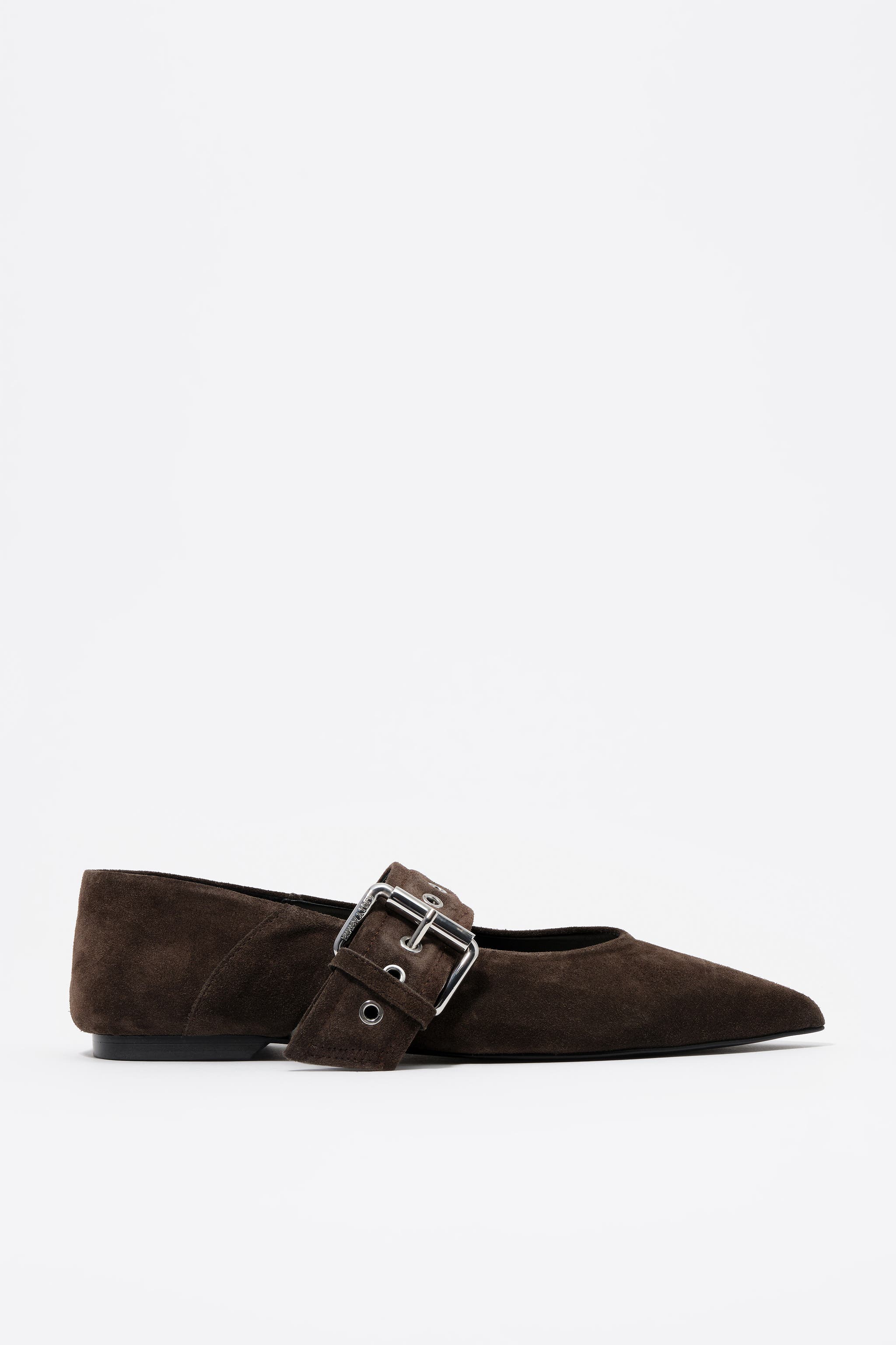 Bimba y Lola Suede Ballerina, Main, color, Dark Brown