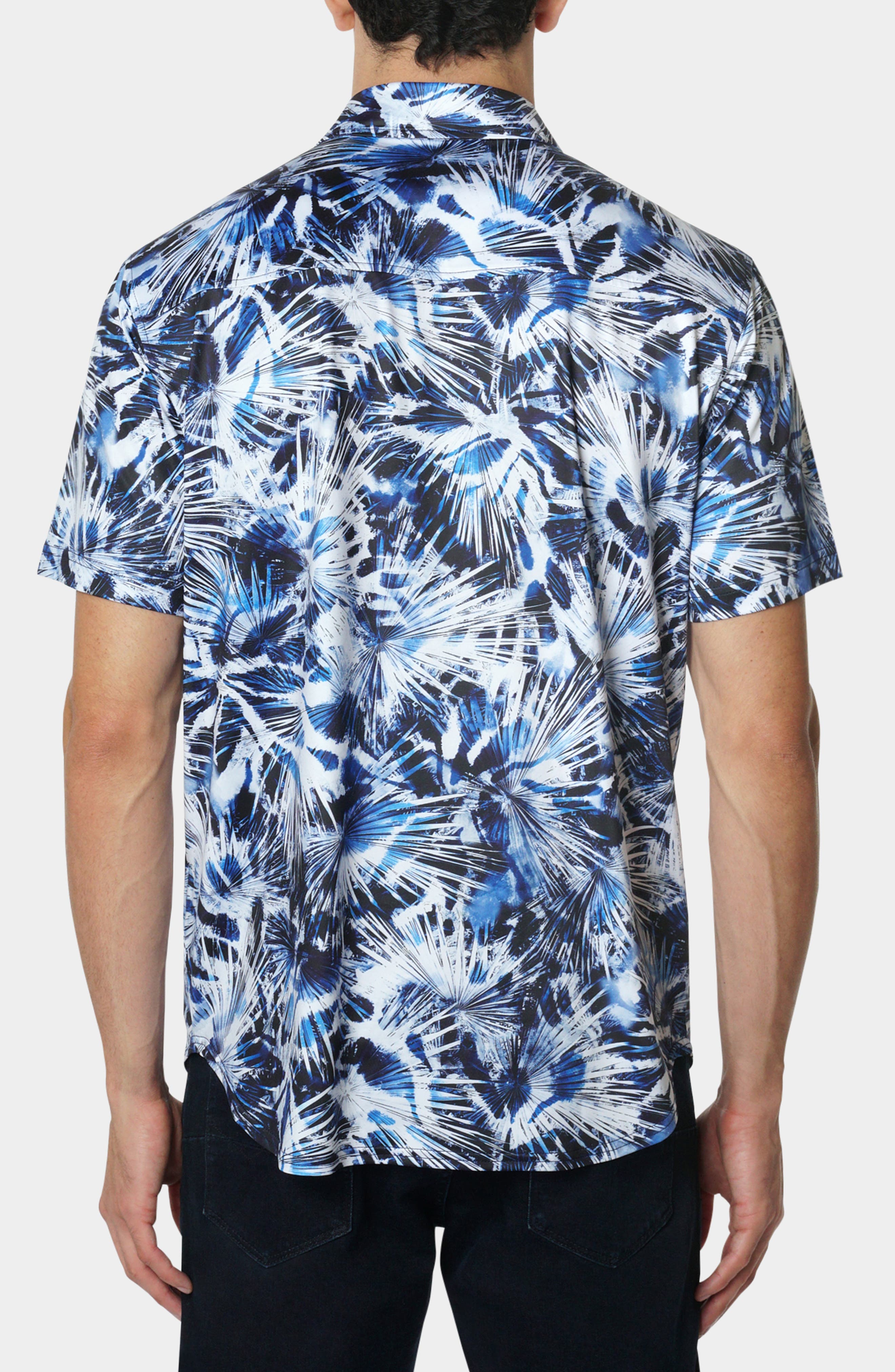 Tie Dye Abstract Print Button-Up Shirt - image 2