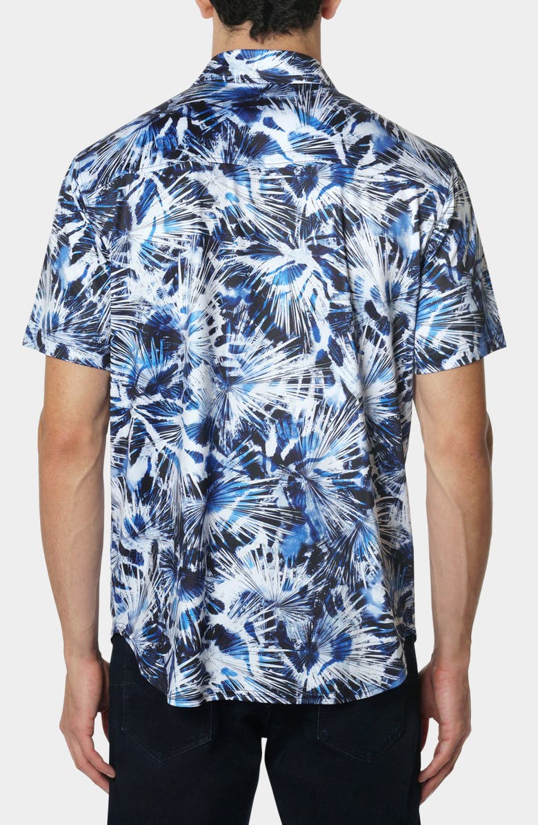 Robert Graham Tie Dye Abstract Print Button-Up Shirt, Alternate, color, Blue