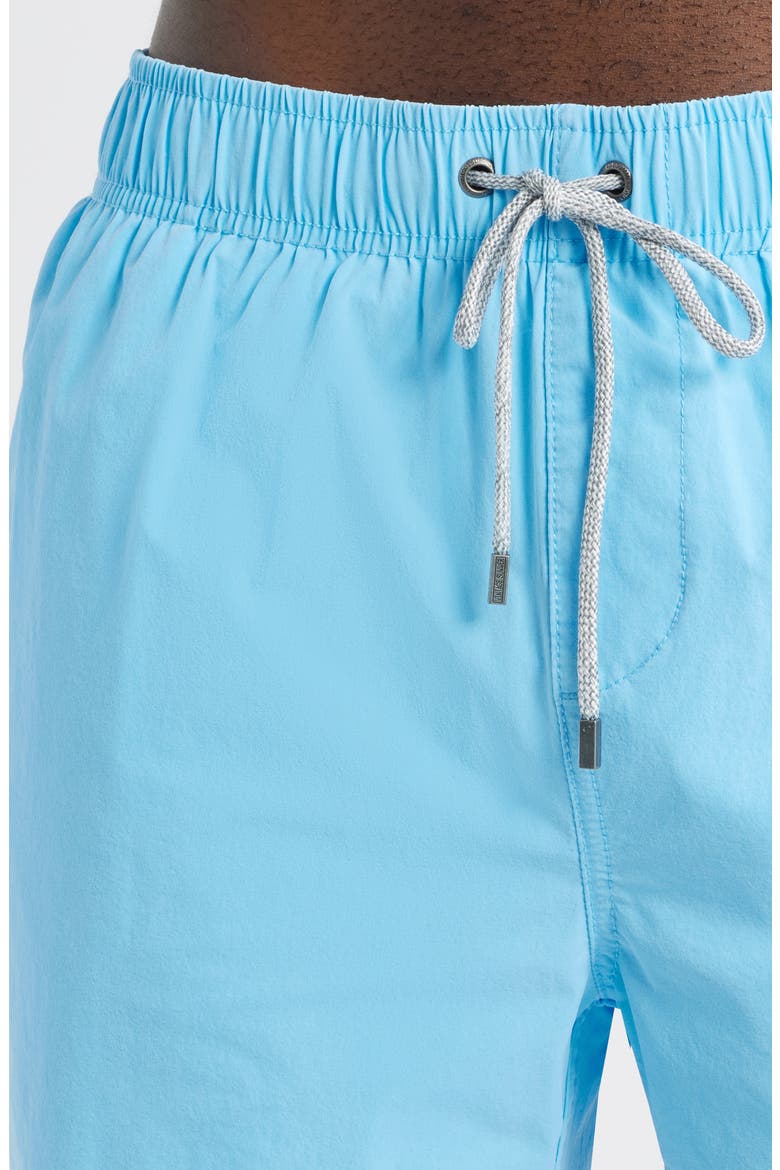 Vintage Wash Water Repellent Stretch Volley Swim Trunks, Alternate, color, BLUE