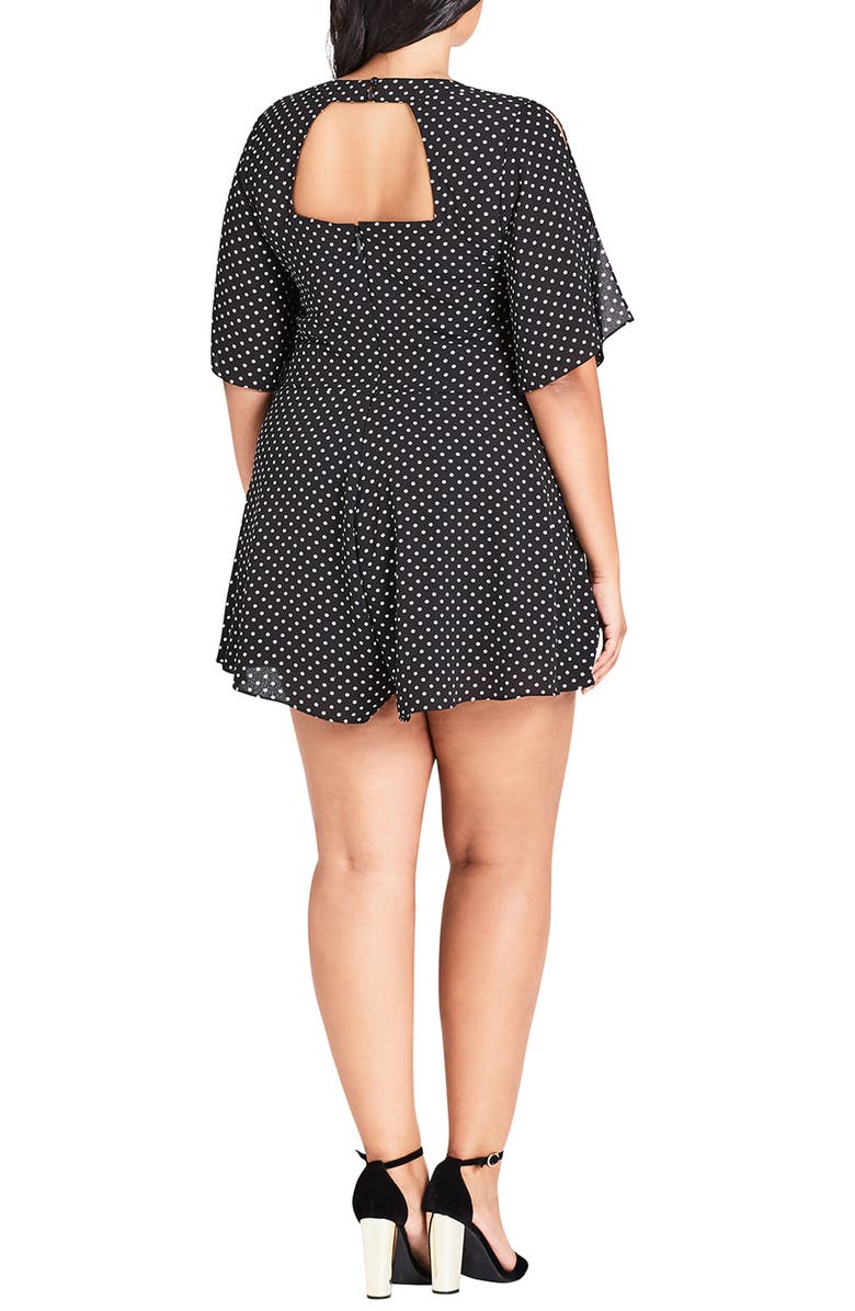 City Chic Fun Spot Romper, Alternate, color, 