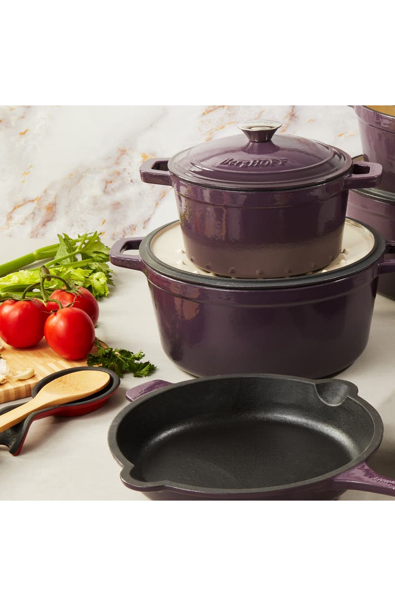 BergHOFF Neo Cast Iron 10-Piece Cookware Set, Alternate, color, Purple
