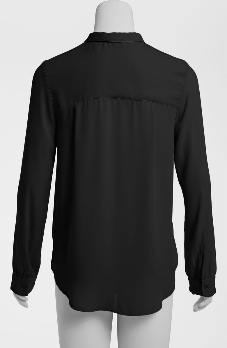 Tildon 'Tiny Collar' Sheer Blouse, Alternate, color, 