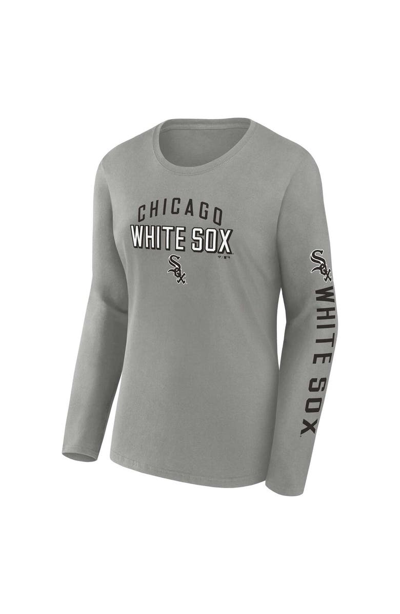 FANATICS Women's Fanatics Branded Gray/Black Chicago White Sox T-Shirt Combo Pack, Alternate, color, Gray